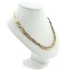 Image 3 of Exclusive gold braided omega link necklace.