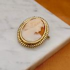 Image 2 of Antique Gold Brooch/Pendant with Cameo