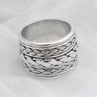 Image 7 of Silver ring with braided pattern
