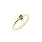 Image 1 of Gold ring with diamond; 0.05 ct.