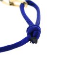 Image 5 of Forever Knots® Handmade Blue Satin Bracelet with Gold Link