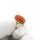 Image 9 of Vintage Gold Ring with Blood Coral
