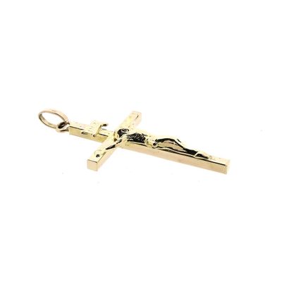 Image 2 of Rose gold pendant of a cross with corpus; INRI