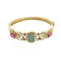 18K Gold Oriental Slave Bracelet | Ø 60 mm