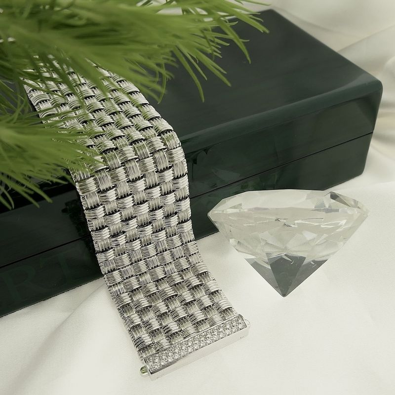 Image 12 of Roberto Coin white gold appassionata bracelet with ruby and diamonds; 0.43 ct.