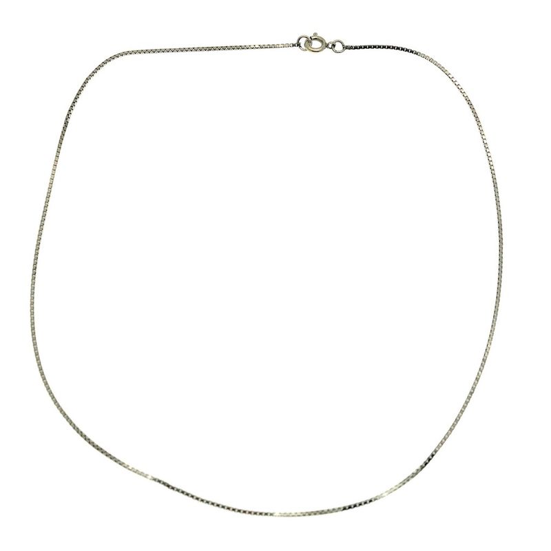 Image 4 of White gold Venetian necklace | 39.5 cm