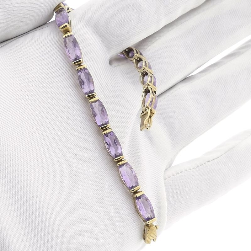 Image 8 of 8 carat fantasy link bracelet with amethyst