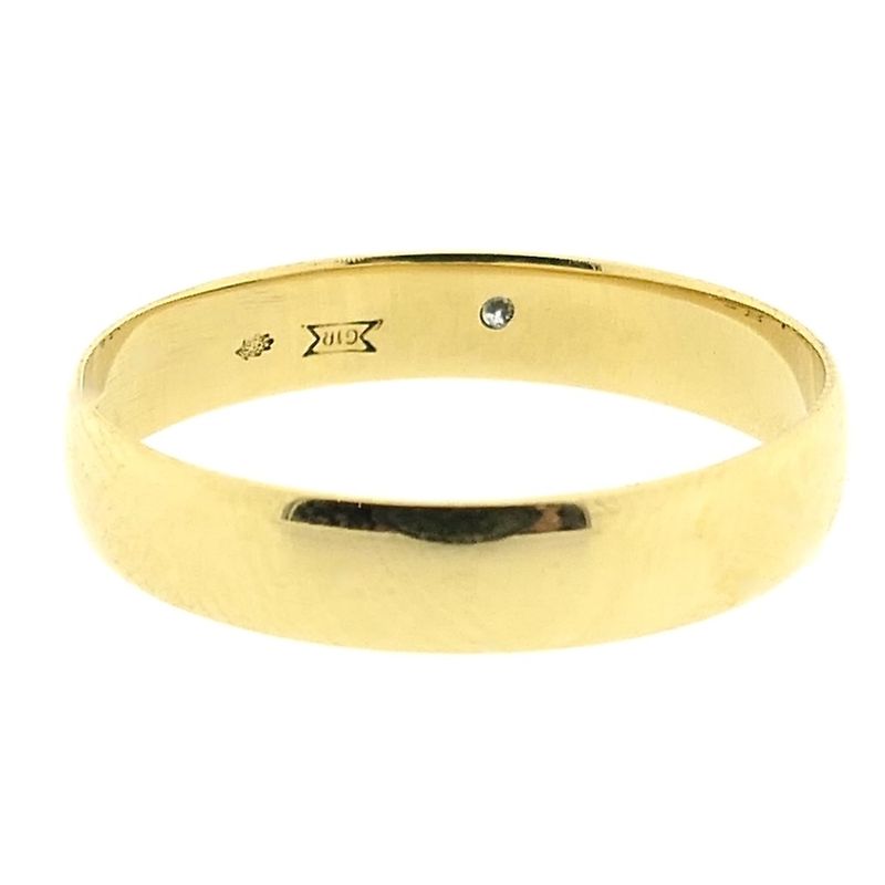 Image 4 of Gold sliding ring with diamond | 0.01 ct.