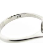 Image 12 of 18-karat white gold ring with opal and entourage of diamonds | 0.60 ct.