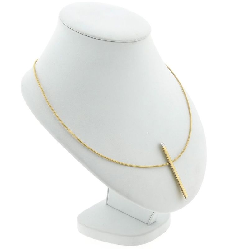 Image 3 of Gold Niessing necklace with diamond; 0.05 ct.