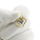 Image 8 of 18 carat gold heart pendant with sapphire