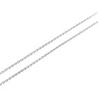 Image 5 of White gold thin anchor link necklace | 38.5 cm