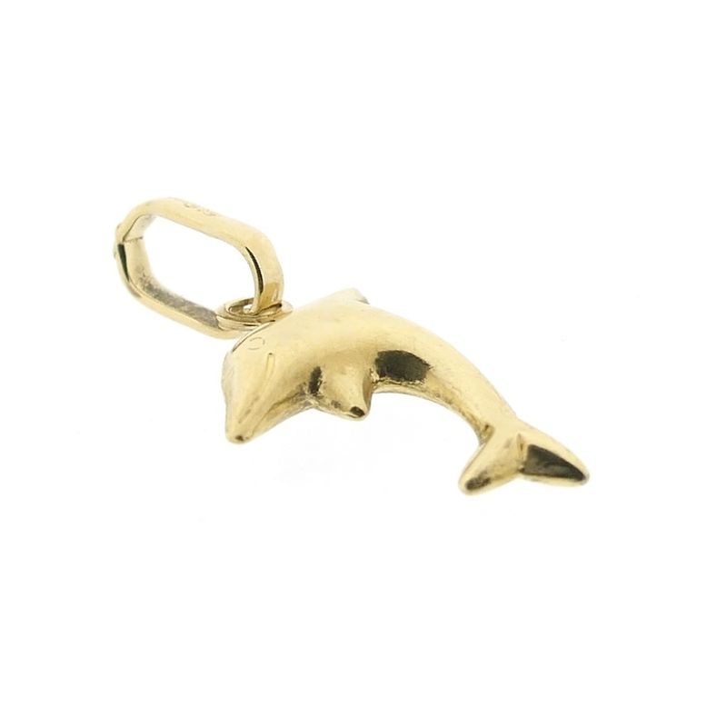 Image 7 of Golden dolphin pendant | Minimalist