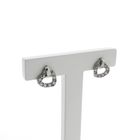 Image 2 of Silver stud earrings with a heart and zirconia