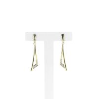 Gold diamond-plated earrings