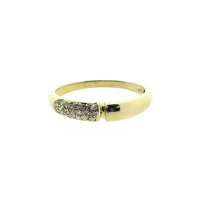 Image 3 of Gold ring with diamond; 0.20 ct.