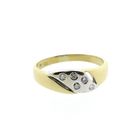 Image 3 of Two-tone gold ring with diamond; 0.15 ct.