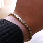 Image 7 of Gold tennis bracelet with diamonds; 5.60 ct.