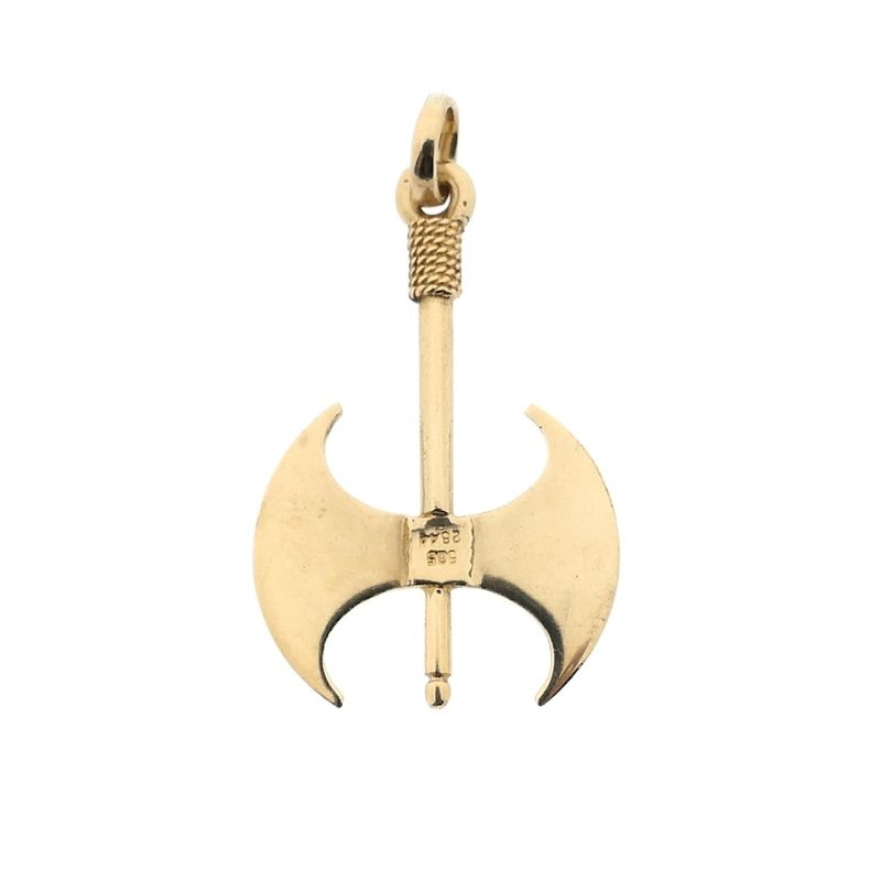 Image 7 of Gold pendant of a labrys.