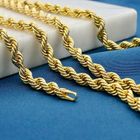 Image 2 of Twisted Link Gold Chain; 14k; 60.5 cm