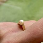 Image 8 of Gold ring with cultured pearl