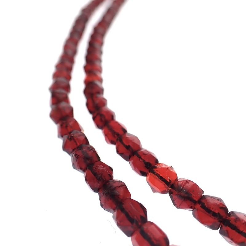 Image 3 of Antique glass bead necklace with gold clasp