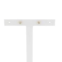 Gold solitaire stud earrings with diamonds; 0.12 ct.