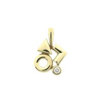 8 karat geometric pendant with zirconia