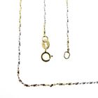 Image 1 of 18K tricolor gold twisted thin chain | 40 cm