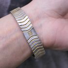 Image 13 of Ebel Wave 'Mother of Pearl'; Gold/steel women's watch with diamonds