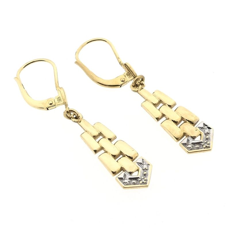 Image 4 of Two-tone gold earrings