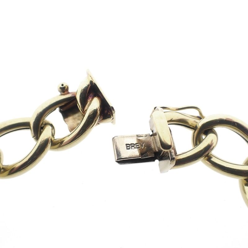 Image 6 of Gold wide gourmet link bracelet.