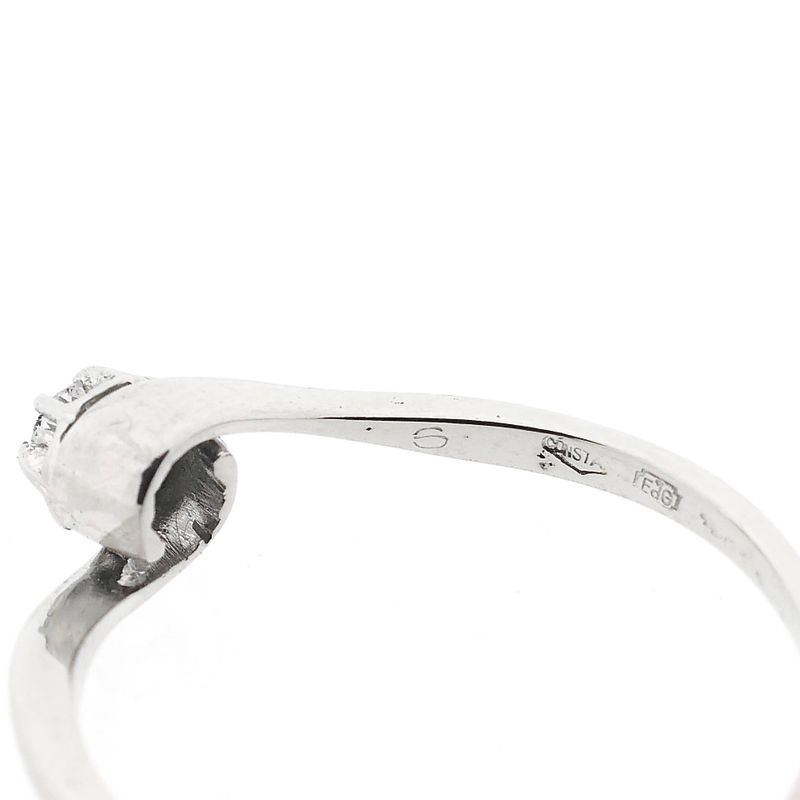 Image 7 of White Gold Solitaire Ring with Diamond | 0.10 ct.