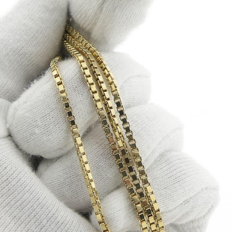 Image 8 of Long gold Venetian link chain