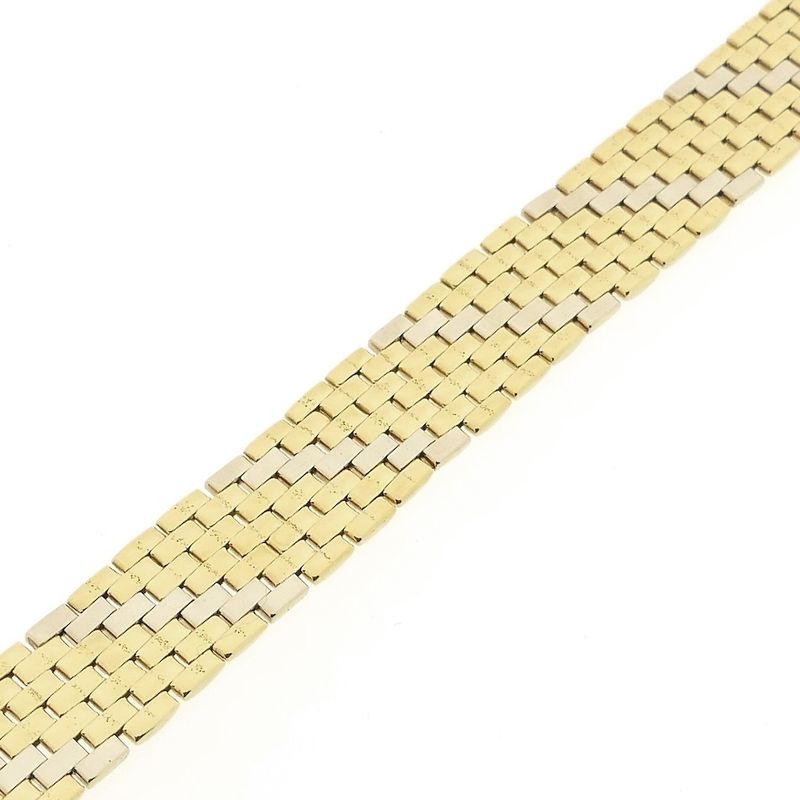 Image 8 of Vintage two-tone gold panther link bracelet