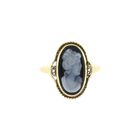 Image 3 of Yellow Gold Ring with Sardonyx Cameo; 14K; Size 15.5