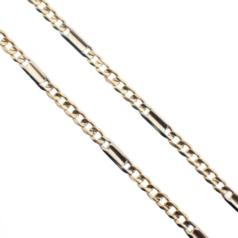 Image 3 of Two-tone gold Figaro link chain