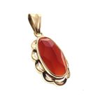 Image 4 of Gold pendant with carnelian | Vintage/antique