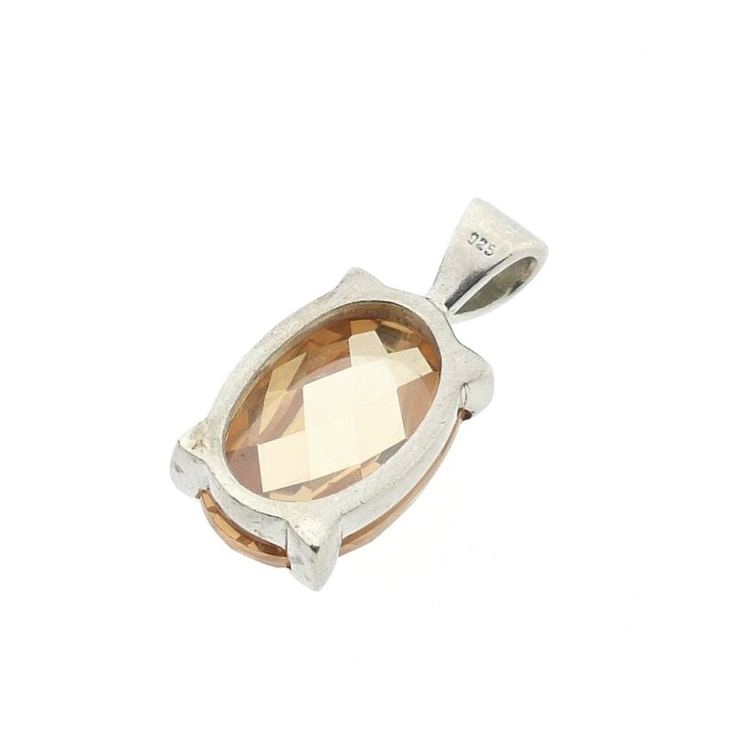 Image 6 of Silver pendant set with glass citrine