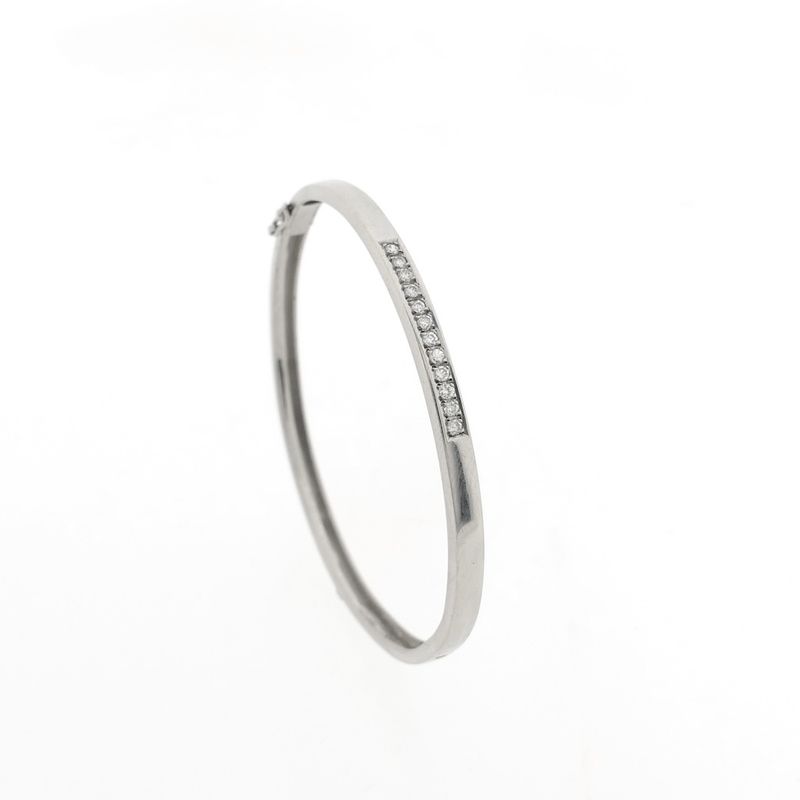 Image 5 of White gold bangle with 0.30 ct. diamonds | Ø 54.3 mm