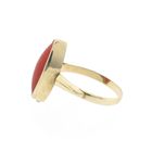 Image 7 of Vintage gold ring with red coral.