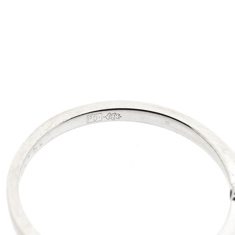 Image 8 of White Gold Solitaire Ring with Diamond 0.025 ct; 14K; Size 15