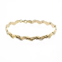 Two-tone gold fantasy link bracelet | 19.5 cm