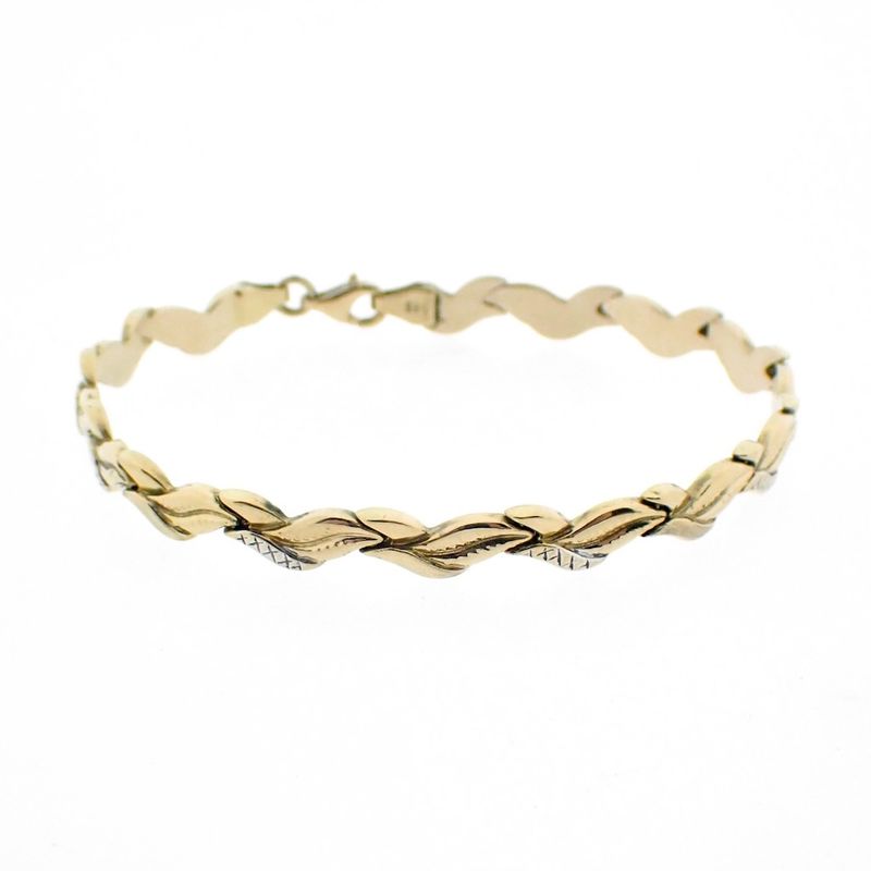 Image 1 of Two-tone gold fantasy link bracelet | 19.5 cm