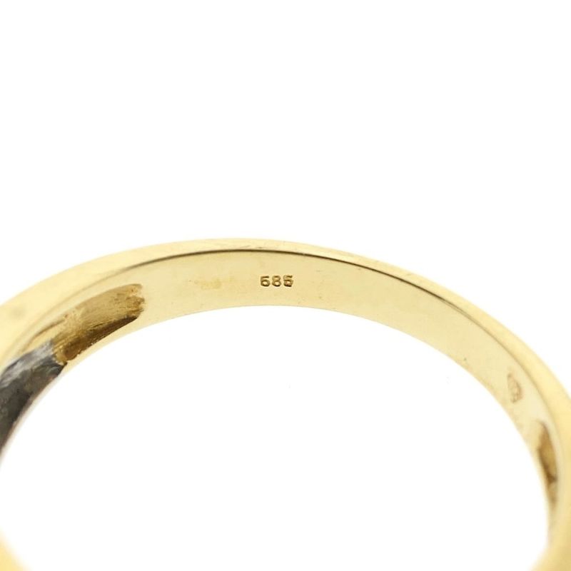 Image 5 of Two-tone gold ring with diamonds; 0.13 ct.