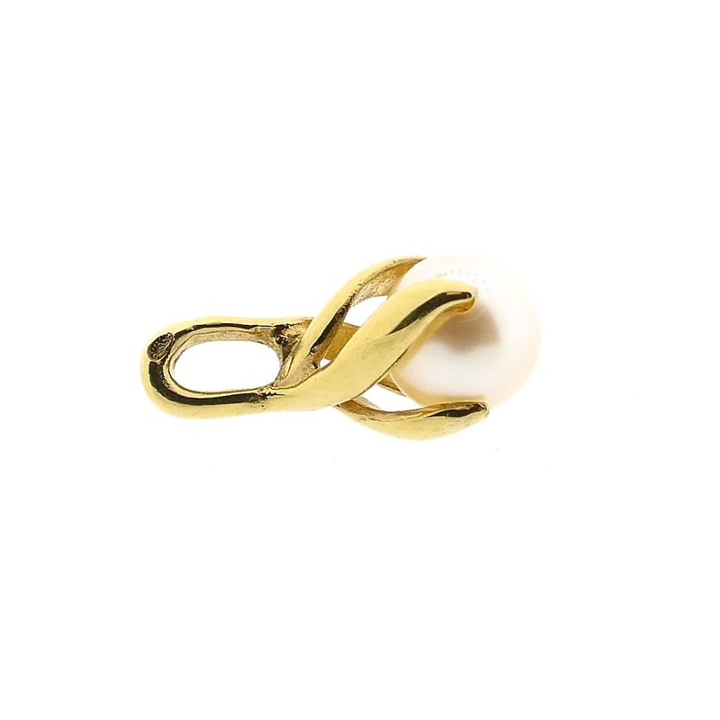 Image 7 of 14 Karat Gold Pendant with Cultured Pearl