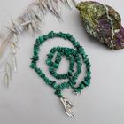 Image 2 of Malachite bead necklace with silver pendant and clasp
