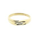 Image 3 of Gold solitaire ring with diamond; 0.04 ct.