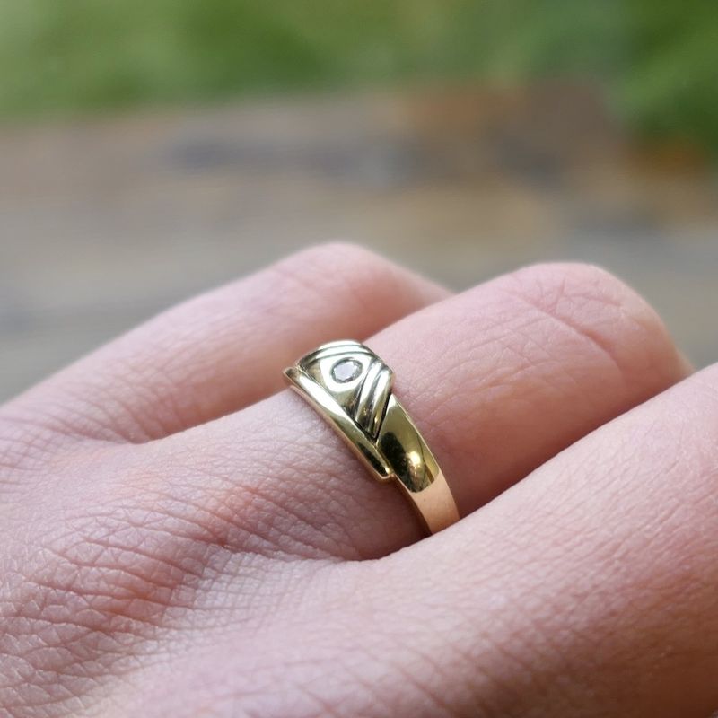 Image 8 of 8 carat solitaire ring with zirconia