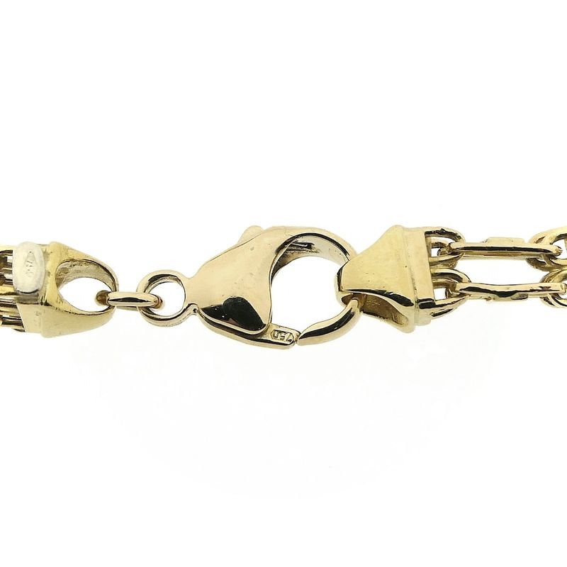 Image 7 of 18K gold magnum link chain with zirconia | 71 cm